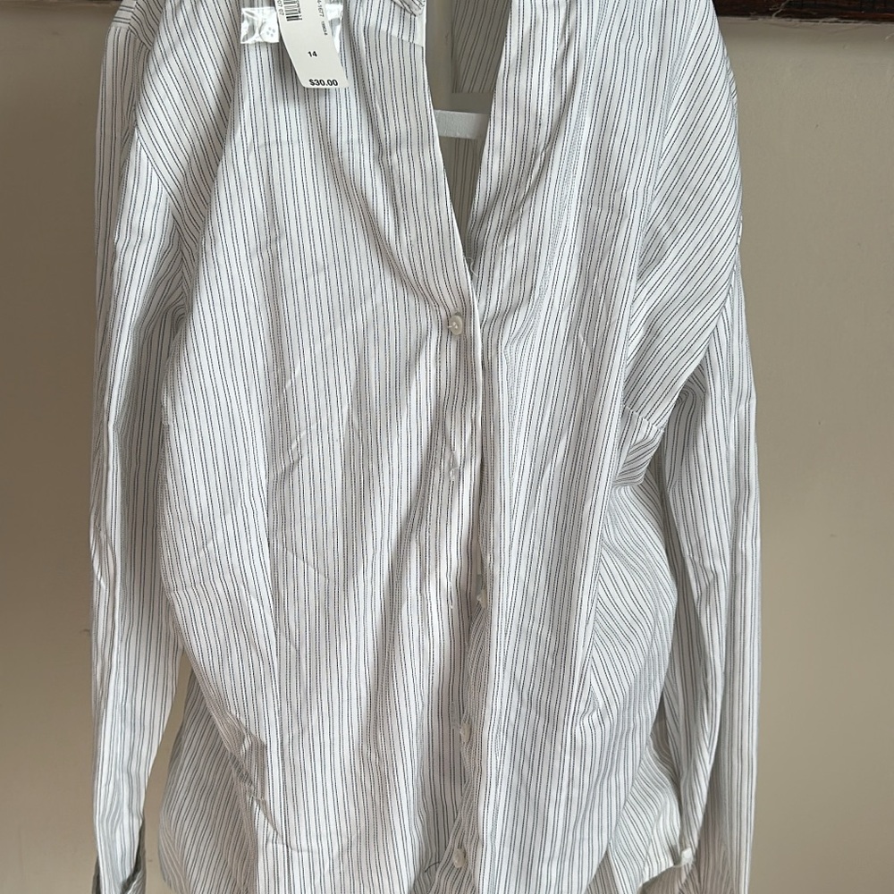 Striped Button-Up Shirt